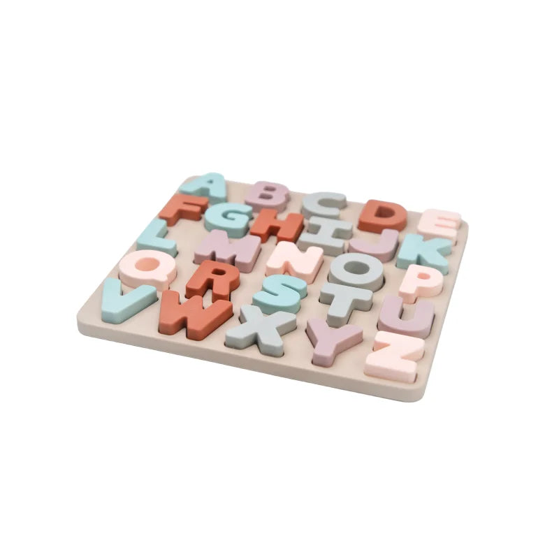 Silicone Educational Abc Puzzle Upper Case and Lower Case Letters for gifts child birthday guest boys girls Children Preschooler