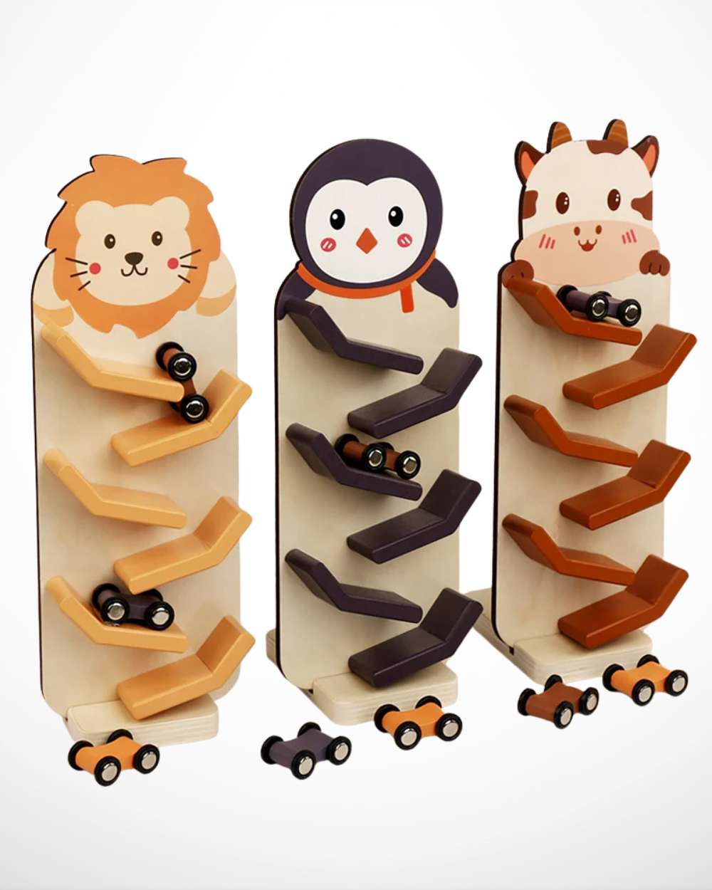 Montessori Wooden Car Ramp – Builds Coordination & Focus